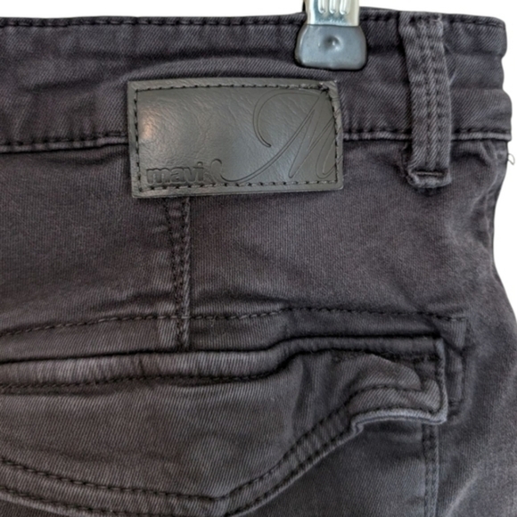 Mavi Ivy Slim Cargo Pants Grunge Y2K 00s Womens 29 Mid-Rise Black Twill Cotton - Picture 7 of 16